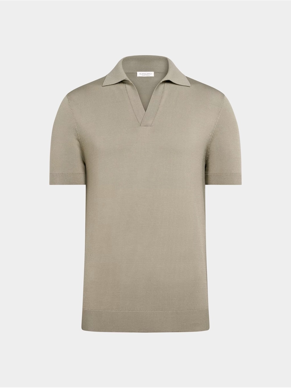 Suitsupply Men's Polo Knit Shirt in Grey - Picture 3 of 5